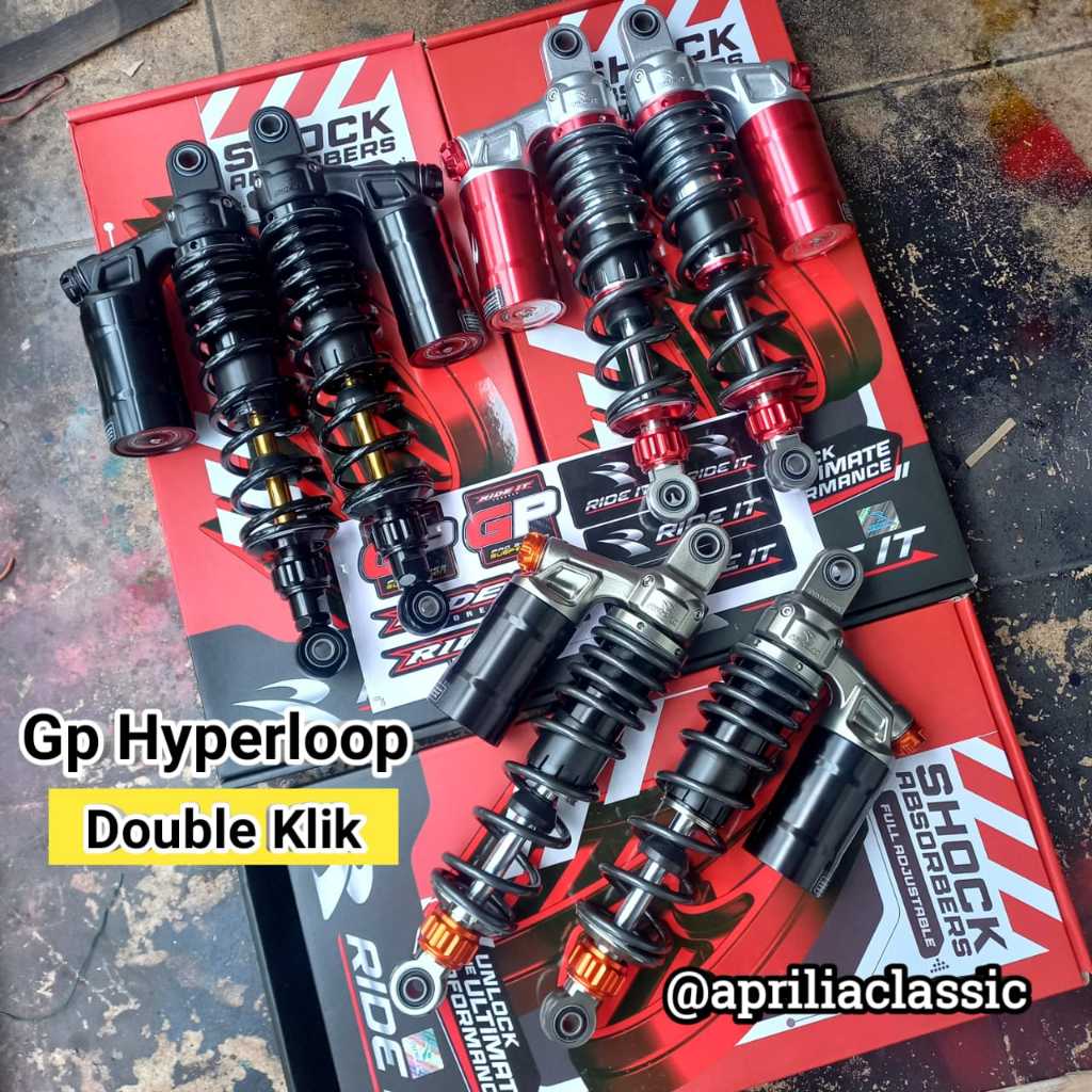 Shock GP Ride IT Ultimate Hyperloop Premium Klik Aktif Shockbreaker Tabung CB GL MP Tiger RX King