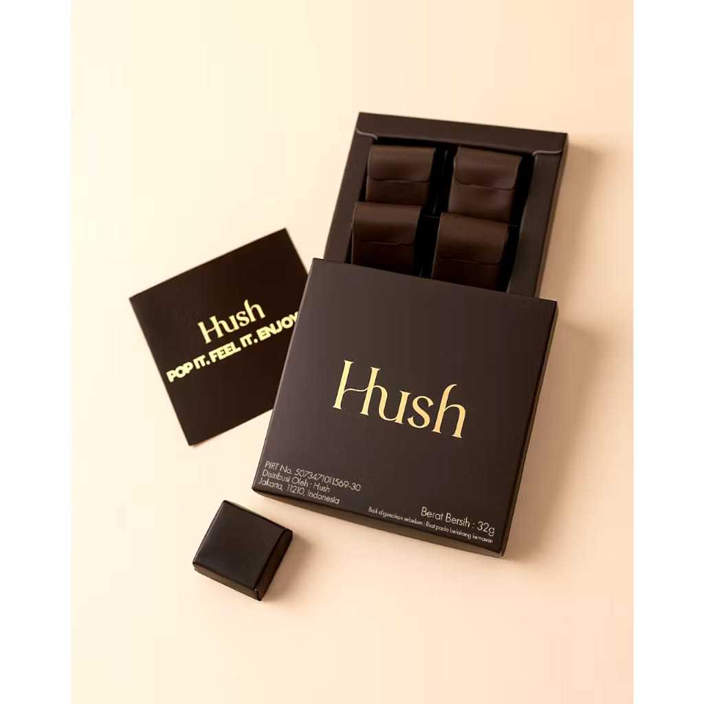 

Hush Chocolate 1 Box Isi 4 Pcs Penguat Gairah untuk Couple