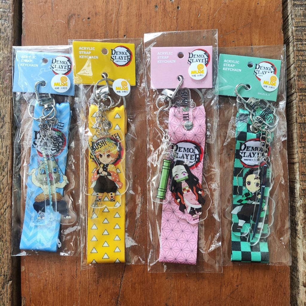 Demon Slayer x Tom Sushi Indonesia Set Keychain Limited Edition Tom Sushi x Demon Slayer Keychain Ki