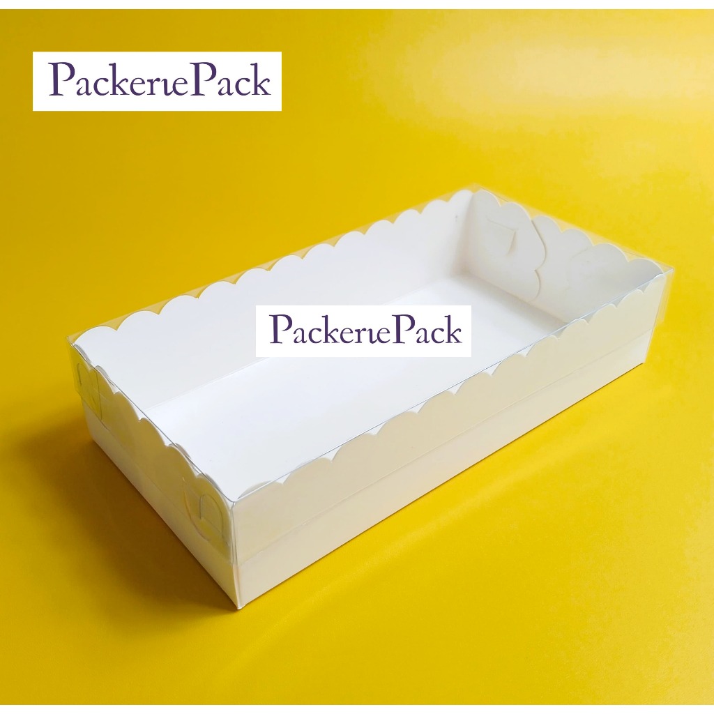 

Dus Kotak Kue Ivory Laminasi Putih Polos 11x22x5cm Laminasi Ivory Premium 11 x 22 x 5 Tutup Mika Full (10 Pcs)