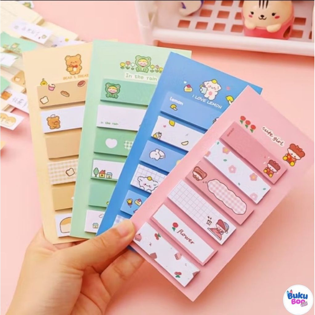 

Pembatas Buku/Sticky Note Mini Lucu dan Gemas