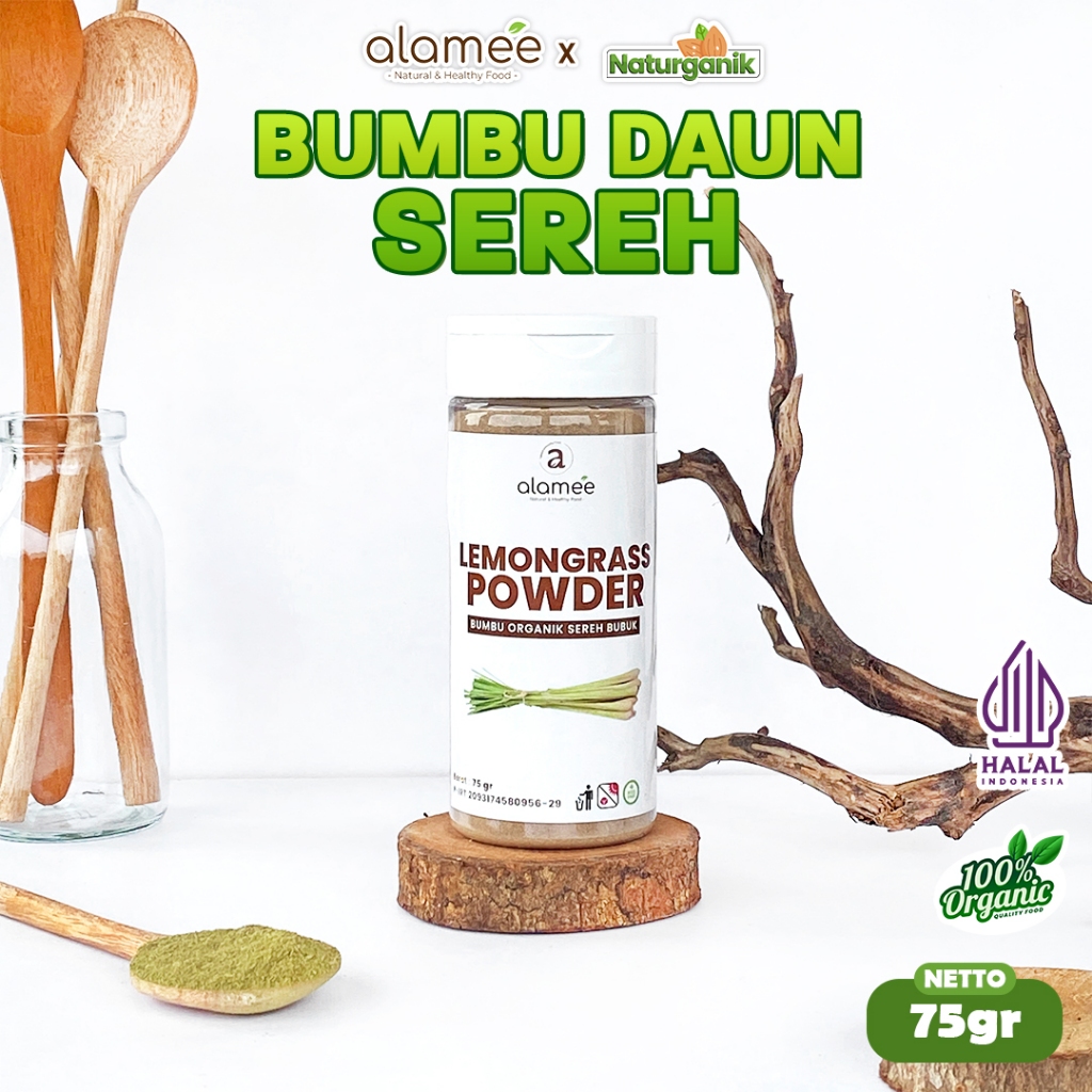 

ALAMEE Sereh Bubuk Bumbu Dapur Organik Lemongrass Powder Serai Murni Asli Seasoning Tabur Naturganik