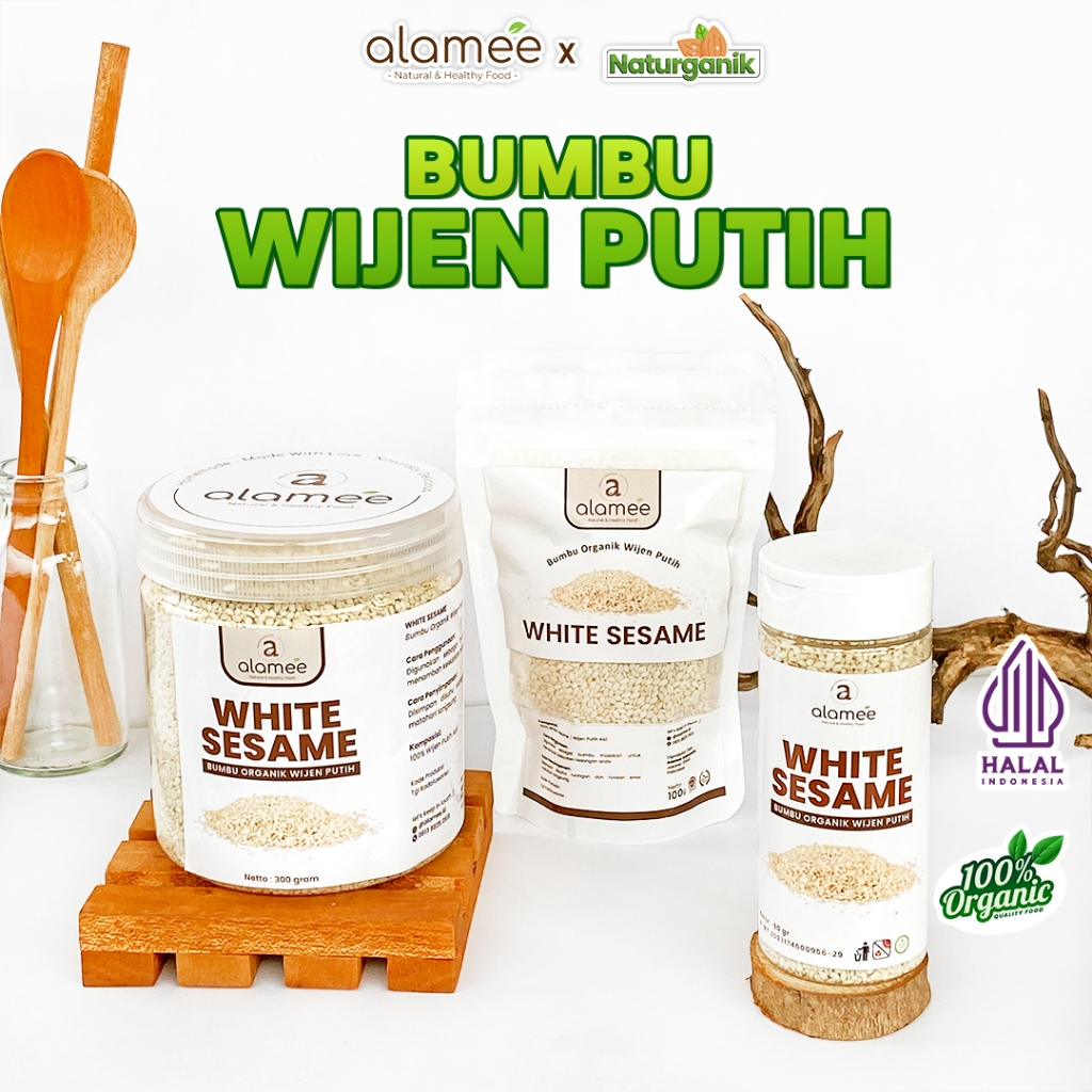 

ALAMEE Wijen Putih White Sesame Seed Bumbu Dapur Organik Masak Naturganik