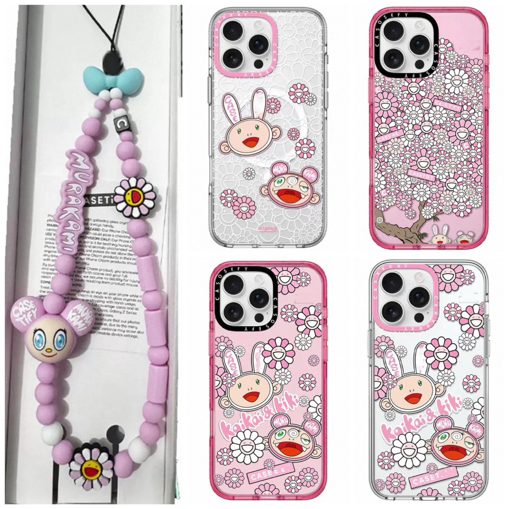 Casetify Magsafe Magnetic Case Acrylic Murakami Sunflower Mura Kami Full Cover Special Edition Chain