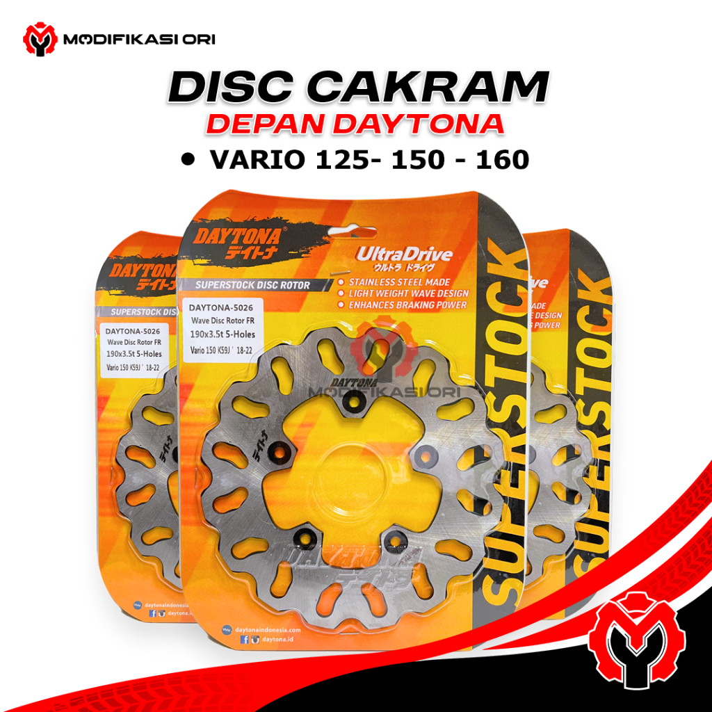Disc Piringan Cakram Depan Daytona Vario 150 Vario 125 Disk Piringan Cakram Daytona