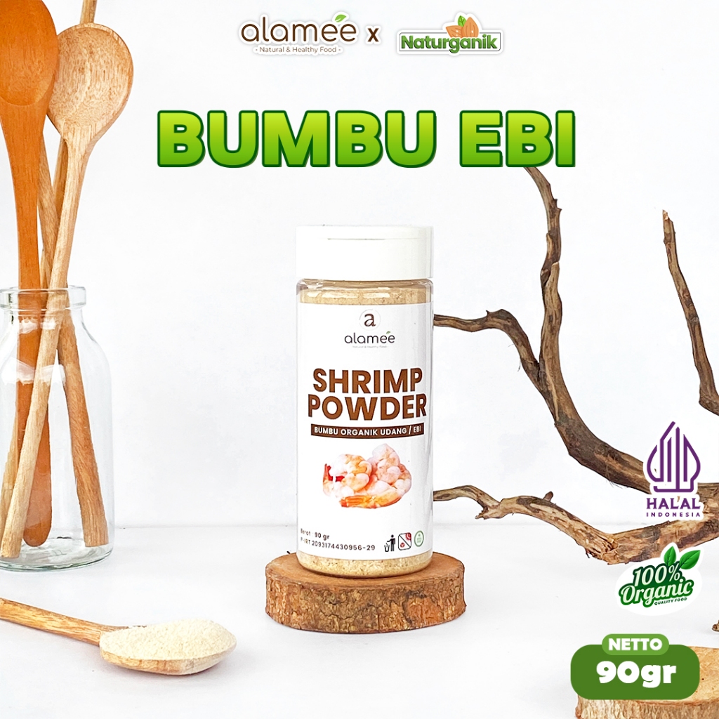 

ALAMEE Bubuk Ebi Halus Kering Udang Bumbu Dapur Organik Shrimp Powder Spice Seasoning 90g Naturganik
