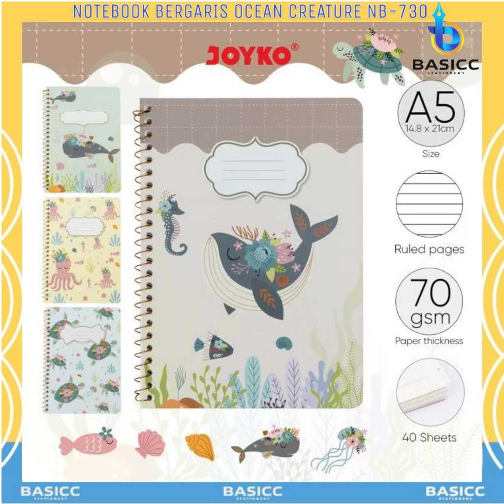 

Joyko Buku Tulis Catatan Bergaris A5 - Ruled Notebook NB-730 Ocean Creature