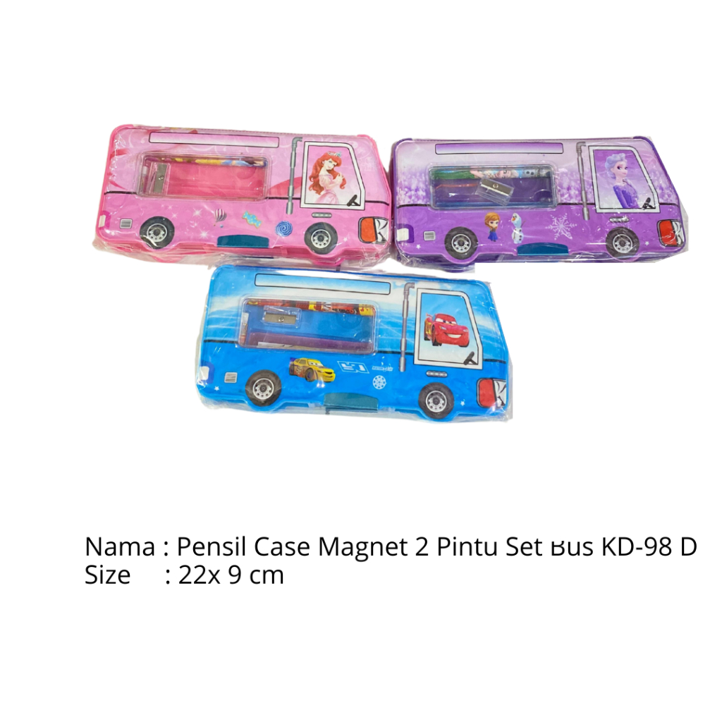 

Pensil Case Magnet 2 Pintu Set Bus KD-98 D