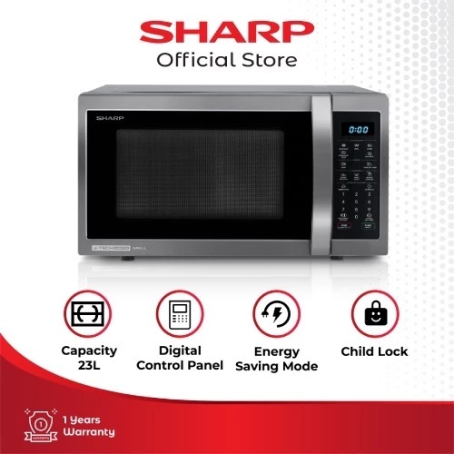 Sharp Microwave Grill With J-Tech Inverter R-650GX(BS) 23 L / Microwave Sharp