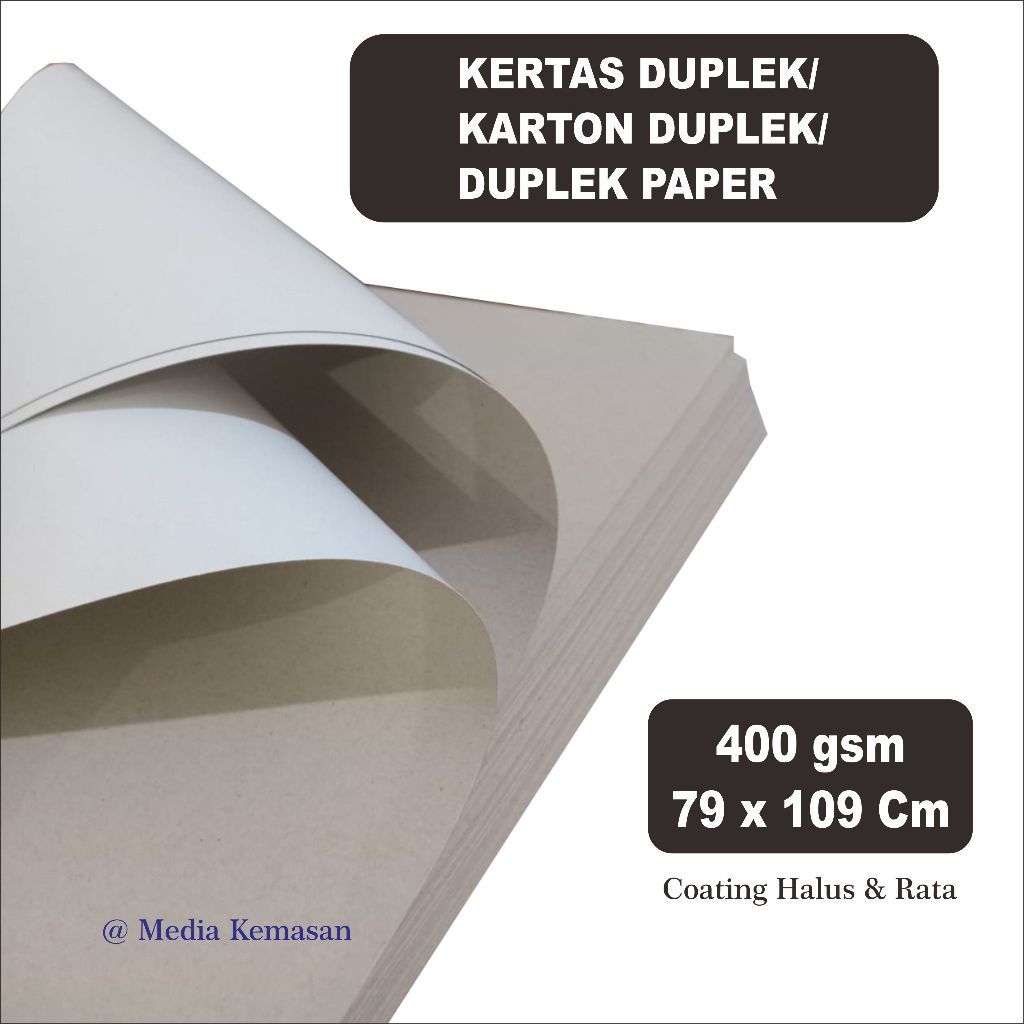 

Duplek Paper 400 Gsm Kertas Karton Tebal- 79 x 109 Cm Kertas Duplek