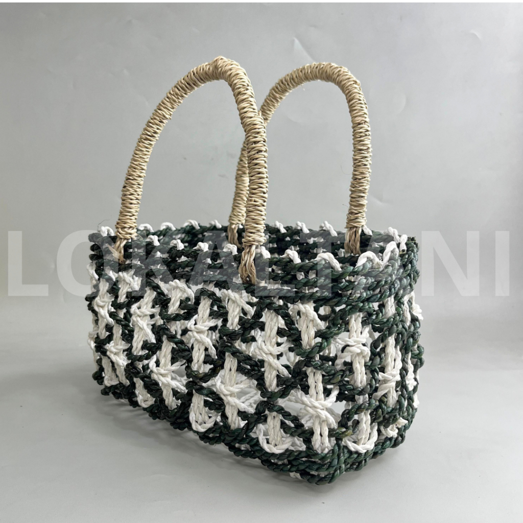 

Tas Hampers Rara Hijau Mix / Tas Rara 2 Toples Tabung / Tas Rotan Rara / Tas Hampers Pandan