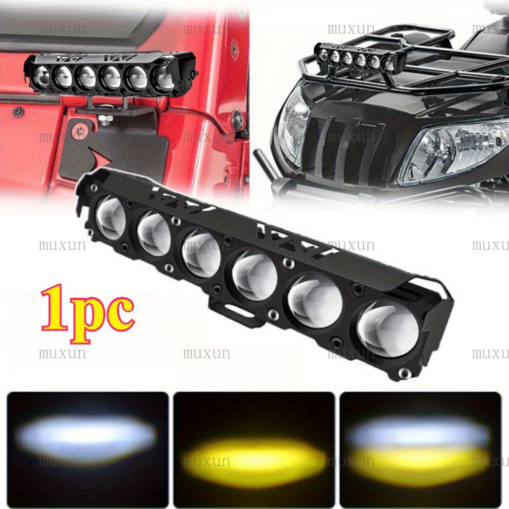 Lampu sorot kabut laser LED 80W super terang 6 mata SQL, lampu sorot tambahan untuk mobil dan motor