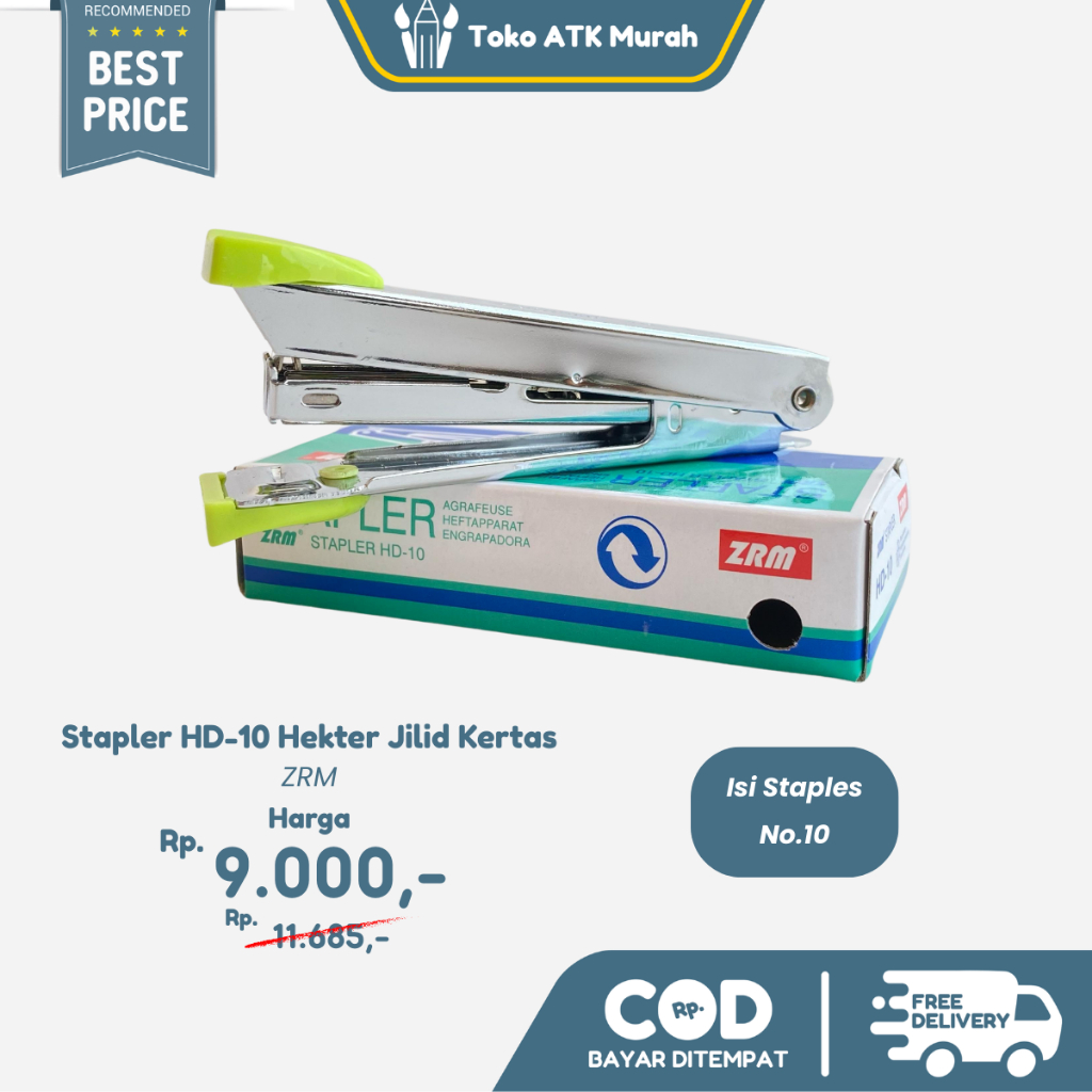 

Stapler HD-10 ZRM / Hekter Jilid Kertas / Alat Staples Kantor Sekolah