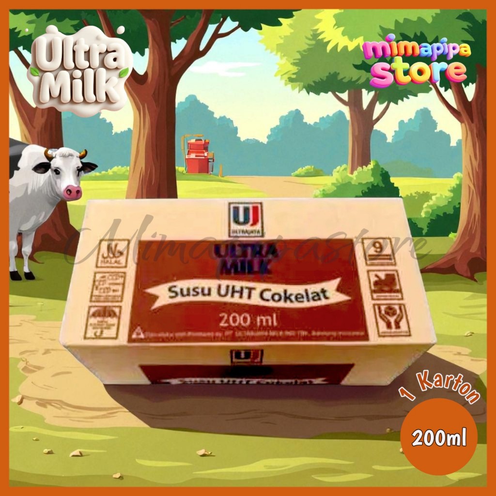 

Ultra Milk UHT 200ml Varian Rasa 1 Karton