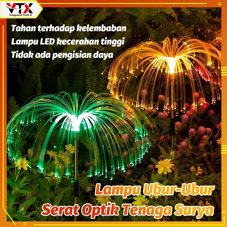 VTX Lampu bunga hias taman tenaga surya Outdoor/Lampu air mancur/Lampu taman LED solar berubah 7 war
