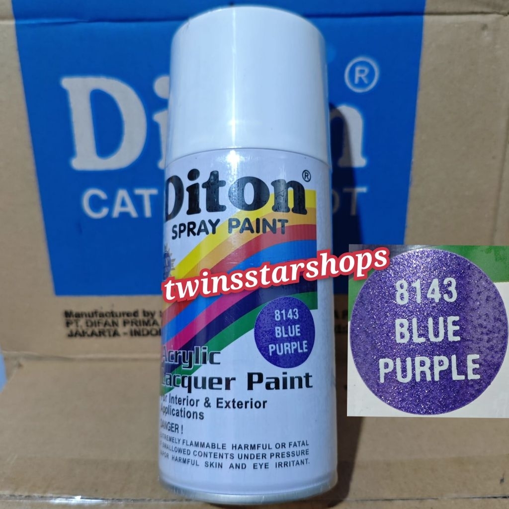 Pilok Pilox Pylox Cat Diton Blue Purple 8143 Biru Ungu Metalic Glossy Mengkilap Spray Paint 300cc