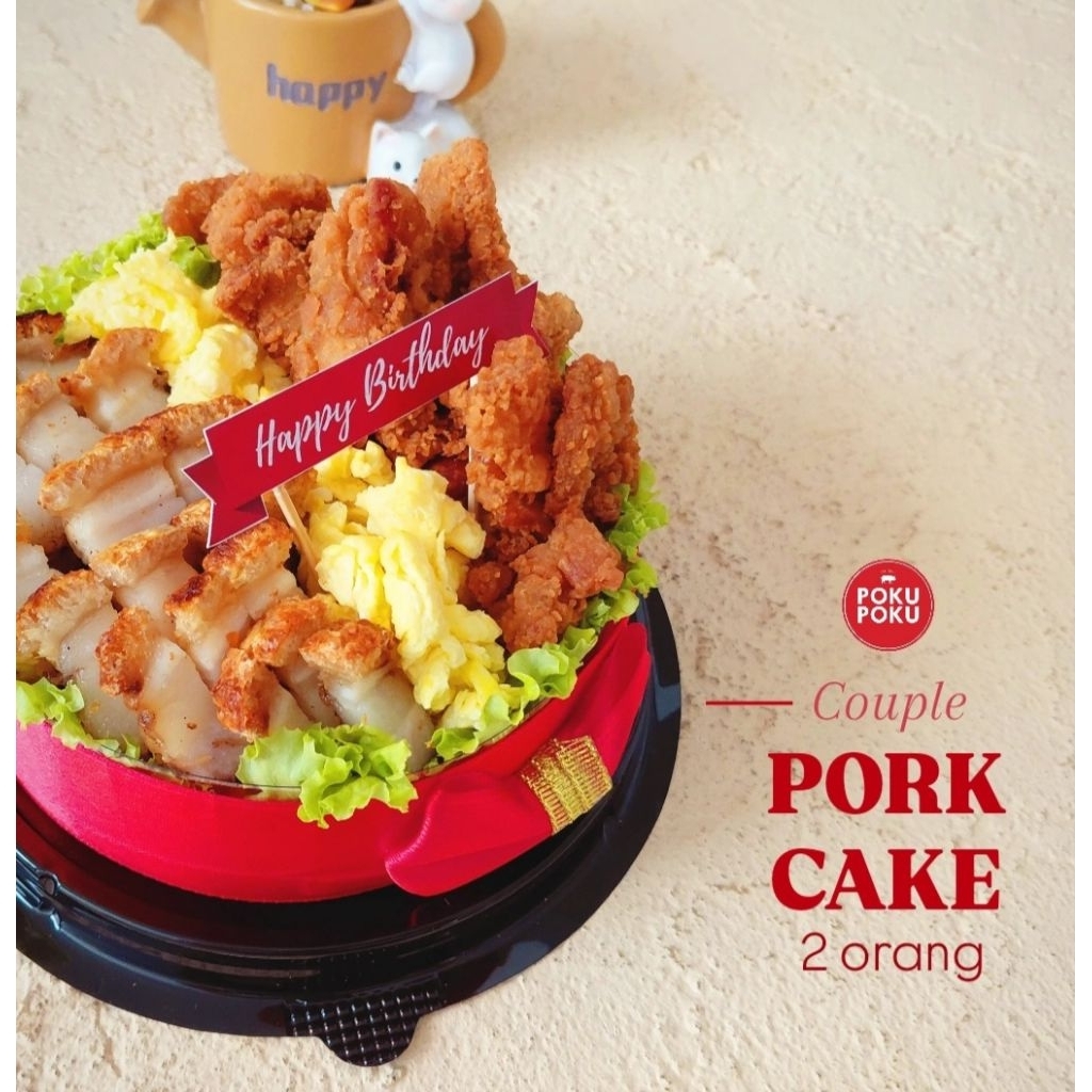 

COUPLE PORK CAKE 2 orang (2 lauk) by POKU POKU - Birthday Anniversary Food Hampers Hamper Ulang Tahun Hadiah Gift