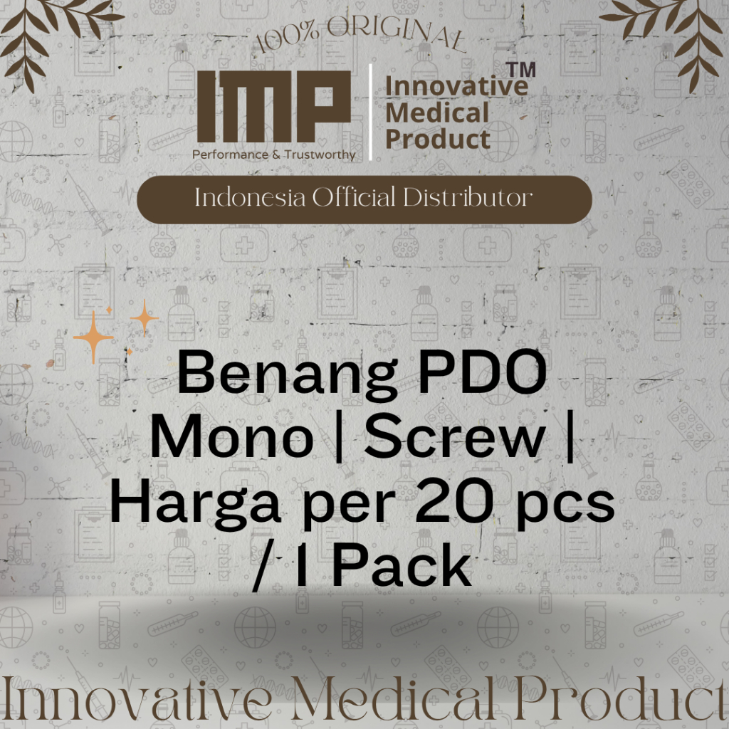 Benang PDO Mono | Screw | Harga per 20 pcs / 1 Pack