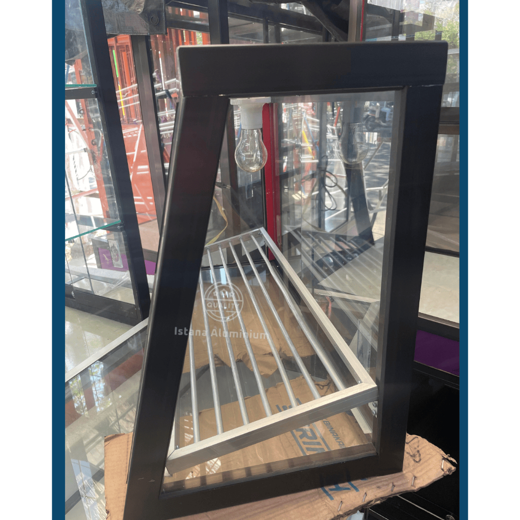 ETALASE MAKANAN AYAM KRISPY ALUMINIUM MURAH MAKASSAR