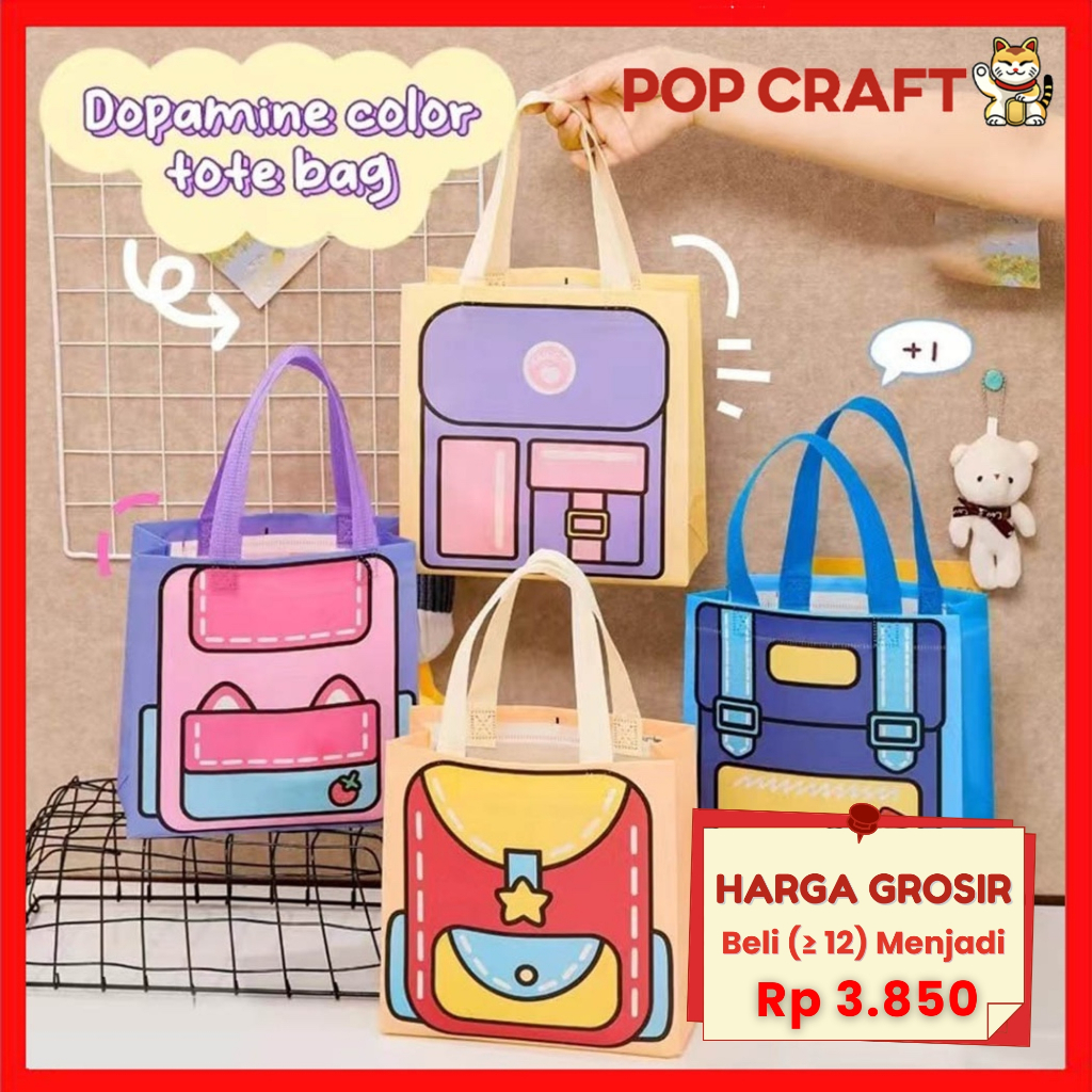 

PC Tas Goodie Tote Bag Tas Belanja Lucu Tas Kado Anti Air Bag Ulang Tahun Lucu Souvenir Hampers ST26