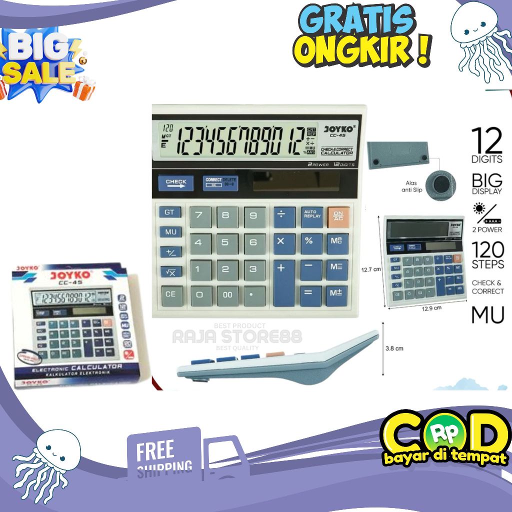 

Kalkulator JOYKO CC‑45 12 Digit Dual Power Check & Correct