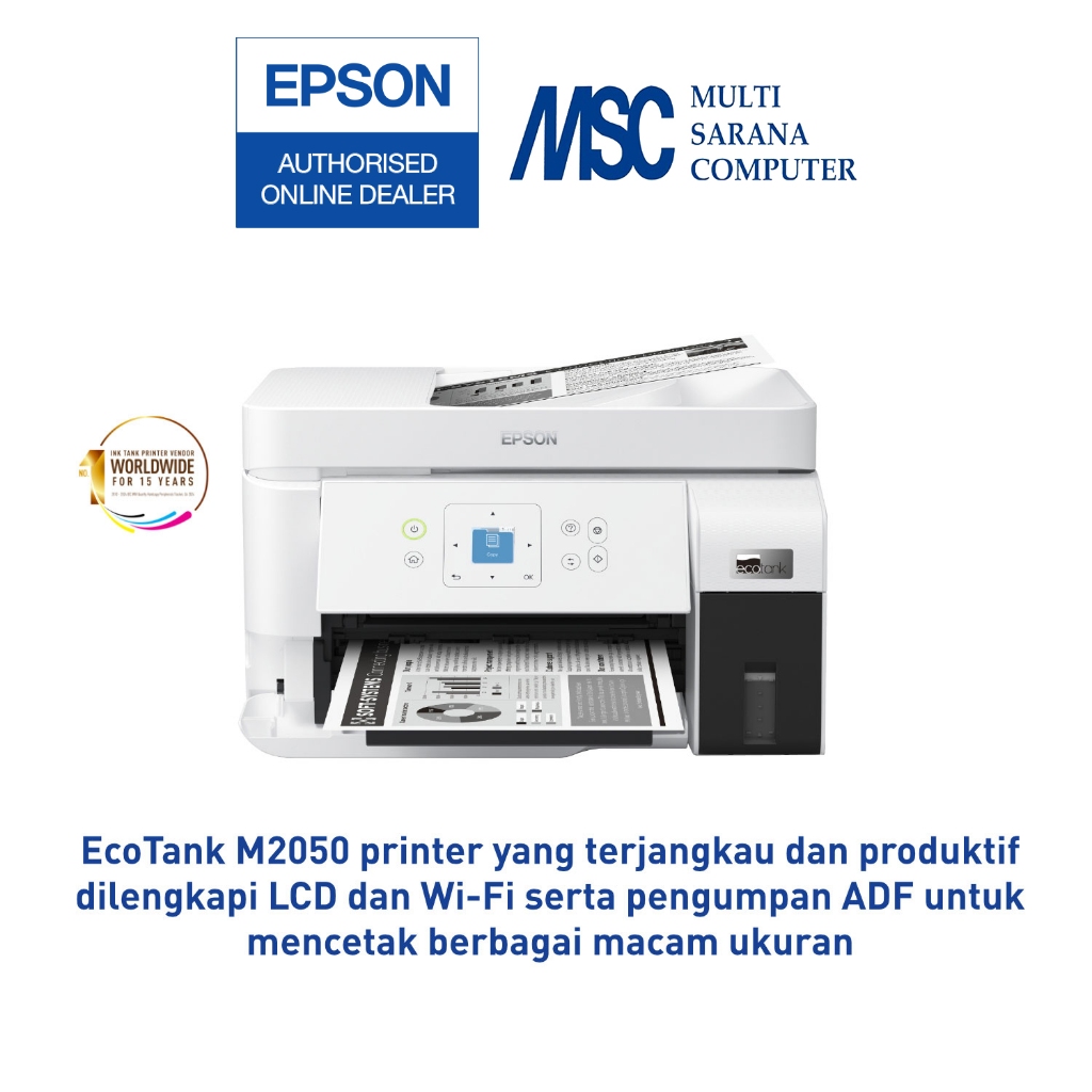 Printer EPSON M2050 InkTank Multifungsi ADF Wireless printer inkjet all-in-one