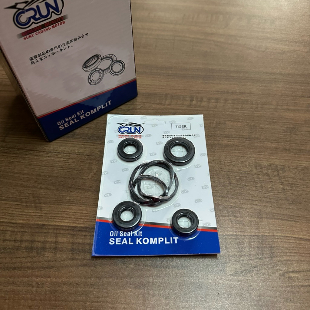 CRUN TIGER SEAL KOMPLIT LENGKAP SET KOMPLIT ASSY SIL KRUK AS MAGNET AS PULLY RODA ENGKOL OLI OIL O-R