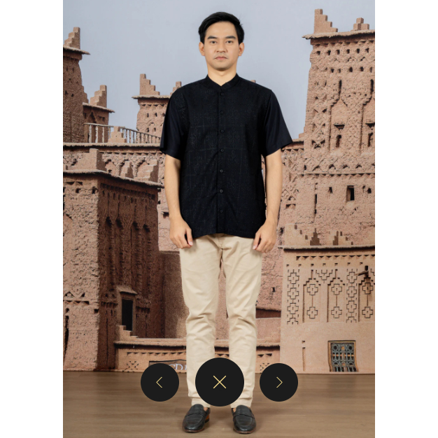 Elzatta Koko Pria Muslim Terbaru Koko Cotton Embroiderry Depan