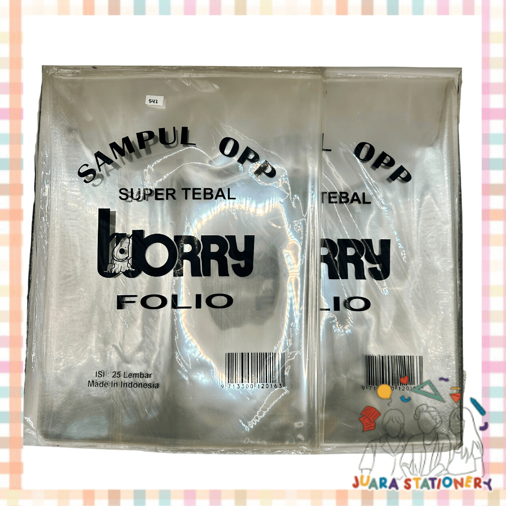 

(542) Sampul OPP Folio Worry 25 lembar / Sampul OPP Besar Sampul Buku Cetak