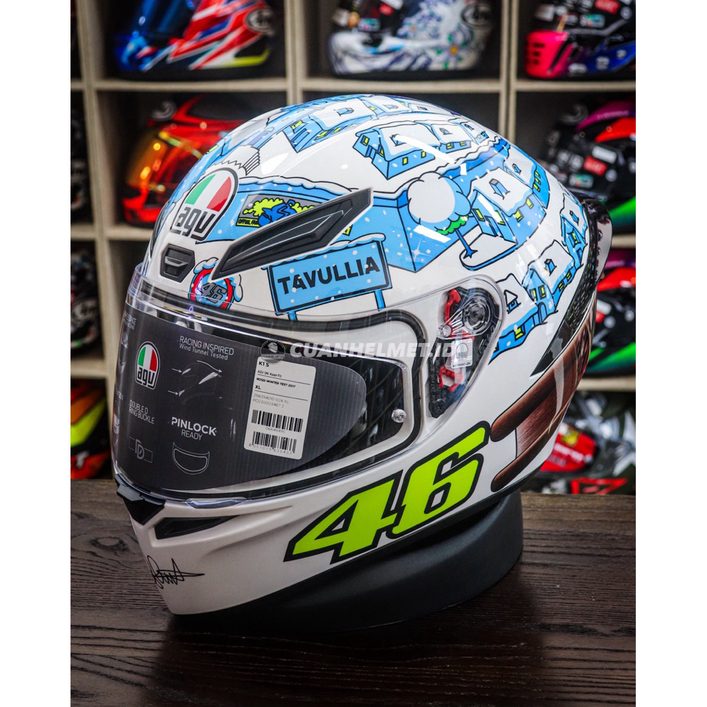 AGV K1 S Rossi Wintertest 2017 Tavullia / Helm Full Face AGV Model Sport Original