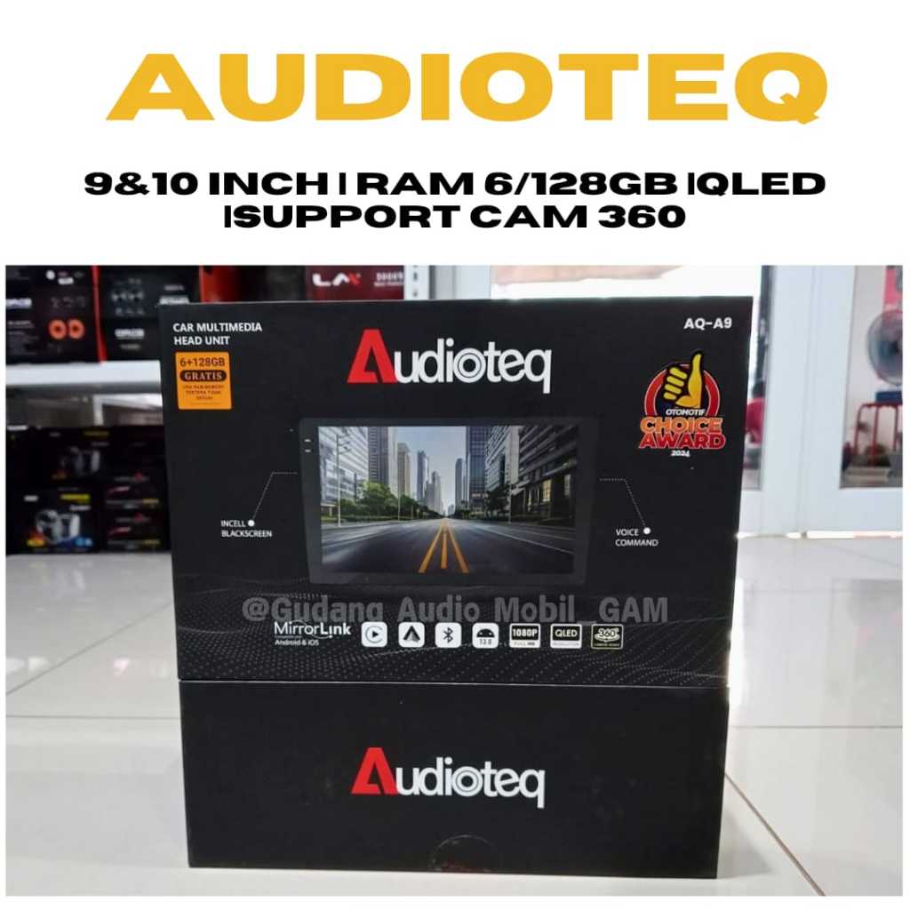 Head Unit Audioteq RAM 6/128GB Android 9& 10 Inch