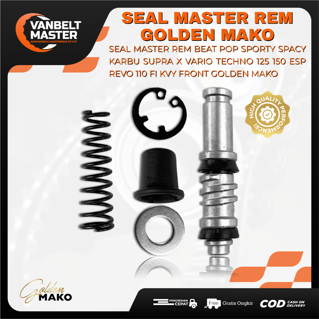 Golden Mako Sil Seal Master Rem Kit Depan Beat Vario PCX Scoopy Spacy Supra X Revo 110 125 150 New F