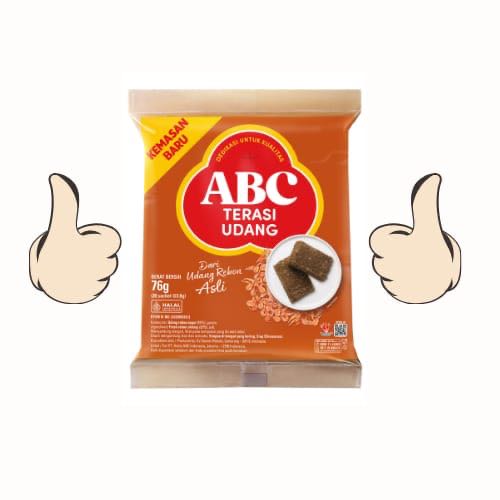 

ABC Terasi udang isi 20pcs x 3,8gr