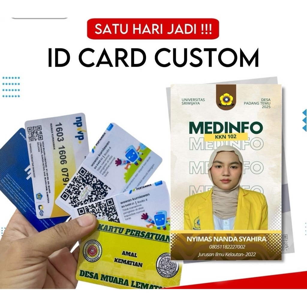 

CETAK ID CARD/KARTU KARYAWAN/KARTU SISWA/KARTU MEMBER/PVC