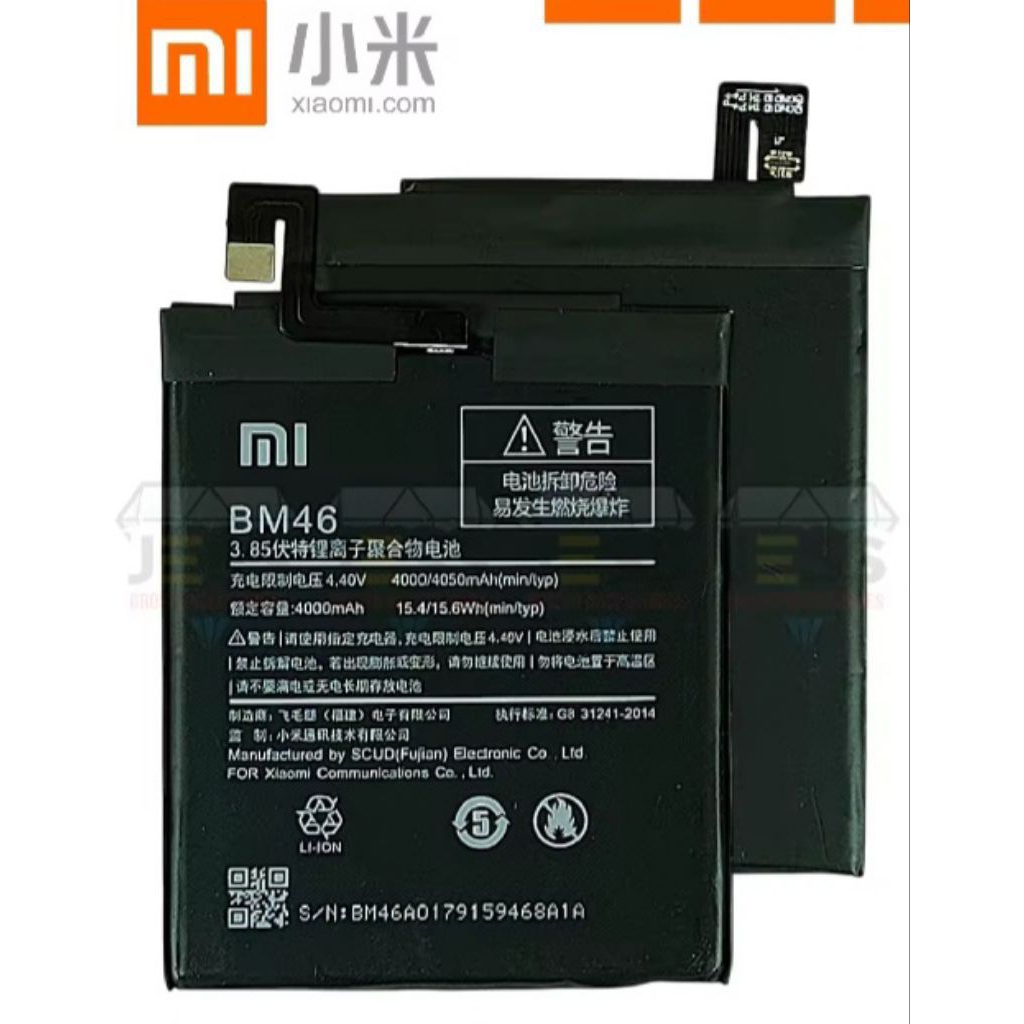 BATERAI XIOMI BATTERY BATRE  XIOMI REDMI NOTE 3 / NOTE 3 PRO /NOTE 3 SE KODE BM-46 ORiIGINAL
