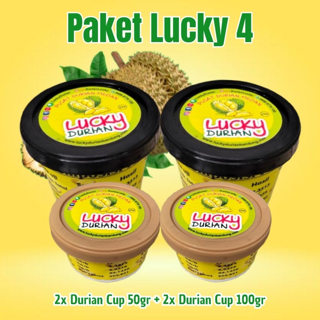

PROMO PAKET LUCKY 4 ( durian)