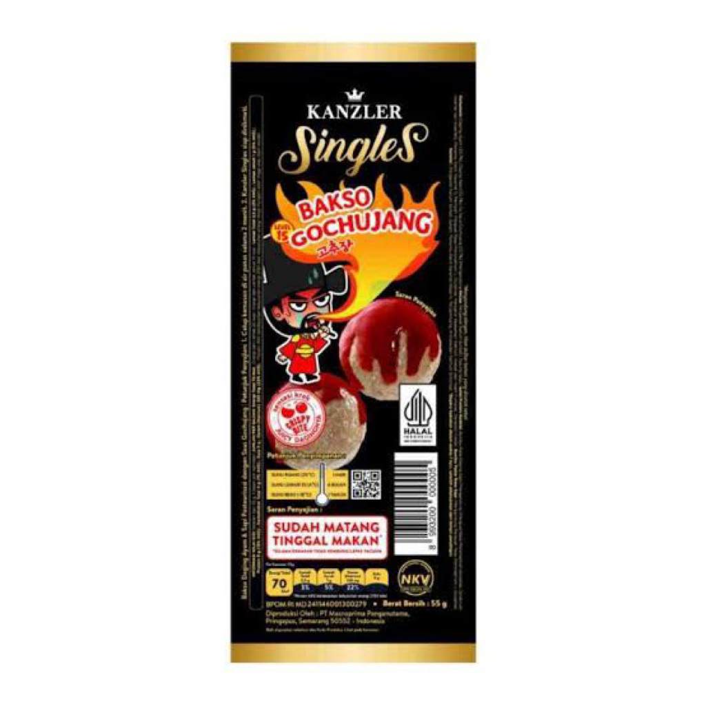 

Kanzler Singles Bakso Original Keju Hot Gochujang 55g