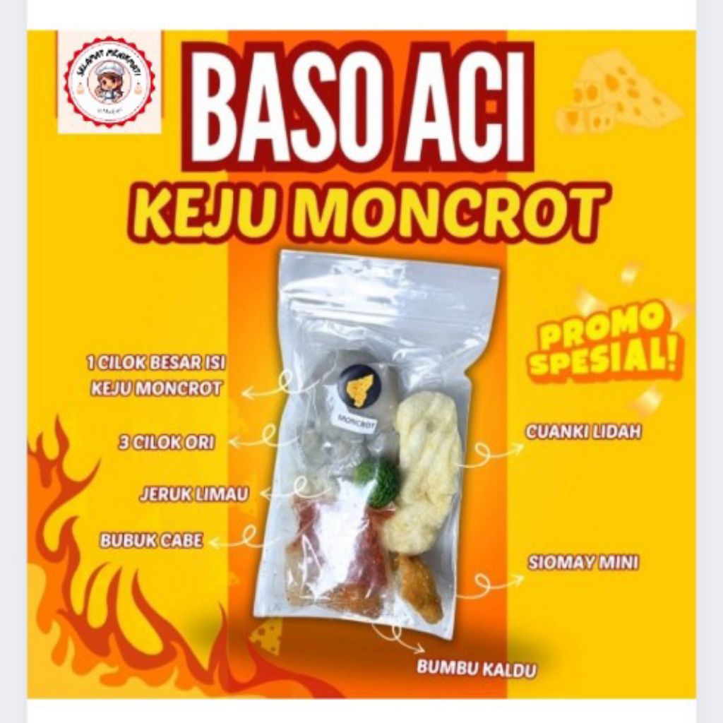 

1 BUNGKUS BASO ACI KEJU MONCROT PAKET LENGKAP PER TOPINGANNYA