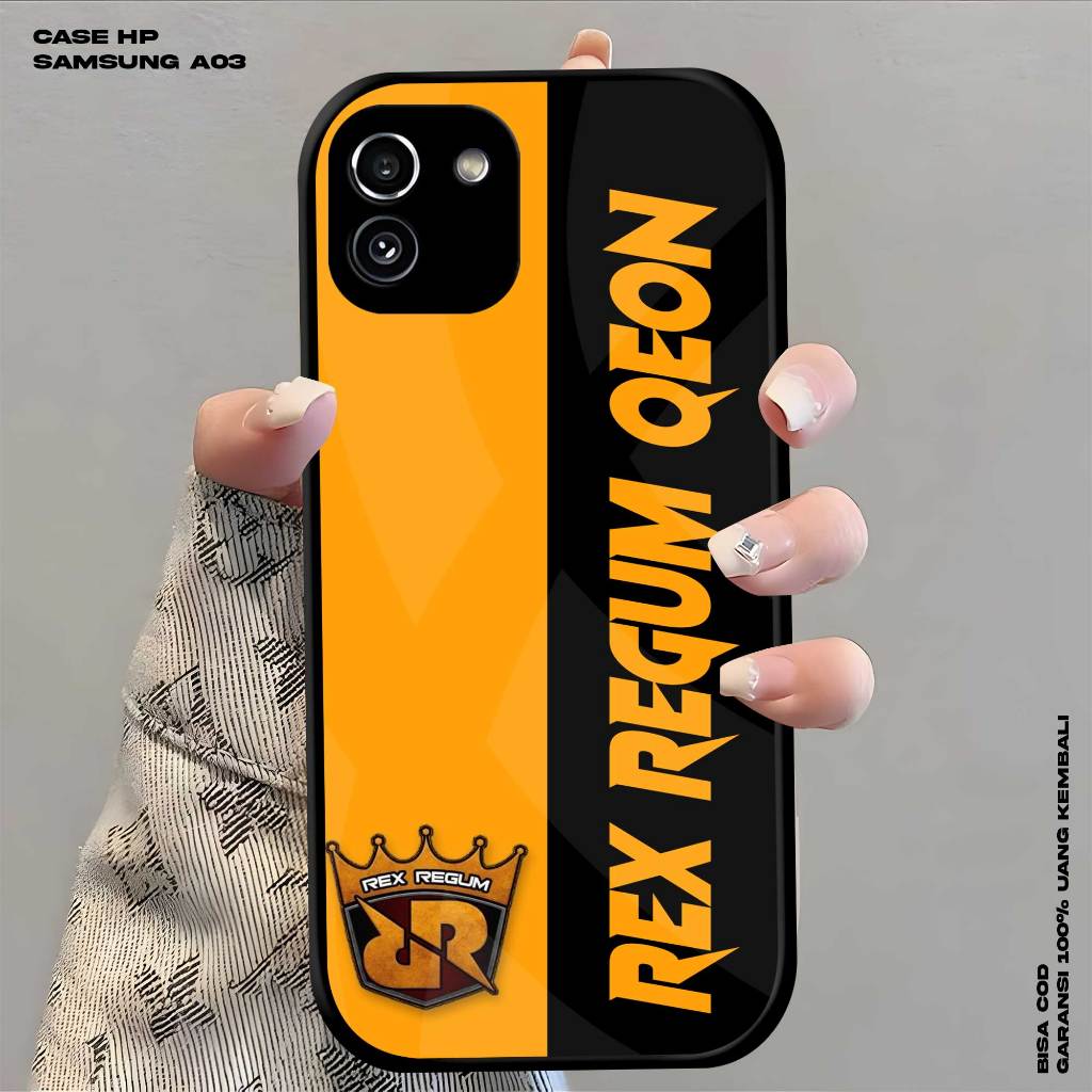 Case Killau Glossy Samsung A03 Casing Plate Kaca Motif RRQ Terbaru Neko Case