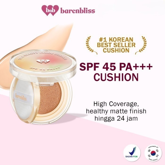 GC Kosmetik BNB Barenbliss Korean Bloomatte True Beauty Cushion 24H Coverage  |Refill Cushion BNB BP