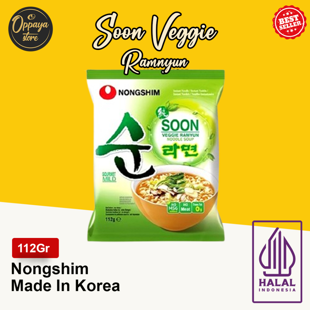 

Nongshim Soon Ramyun 112Gr Halal Ramen Veggie