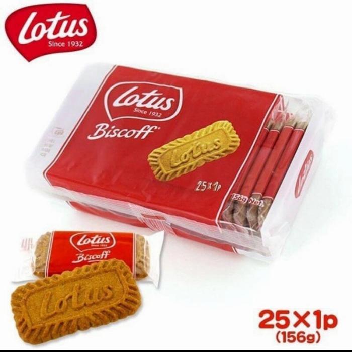 

Lotus Biscoff Caramelised Biscuit 156 gr / Biskuit Karamel isi 25 pcs