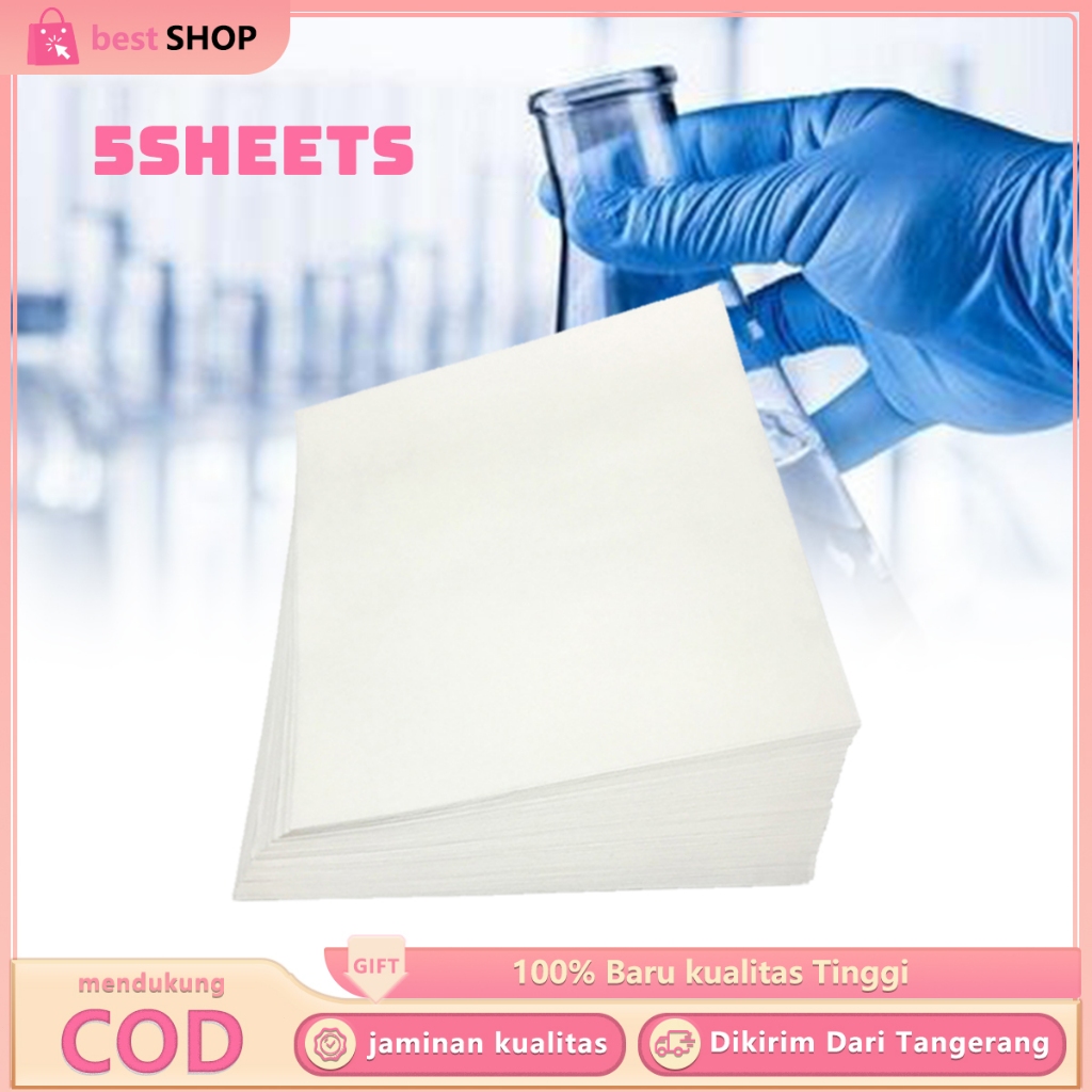 5pcs Kertas Saring Laboratorium 60x60cm Lembaran Filter Paper Kertas Penyaring Untuk Analisis Kimia