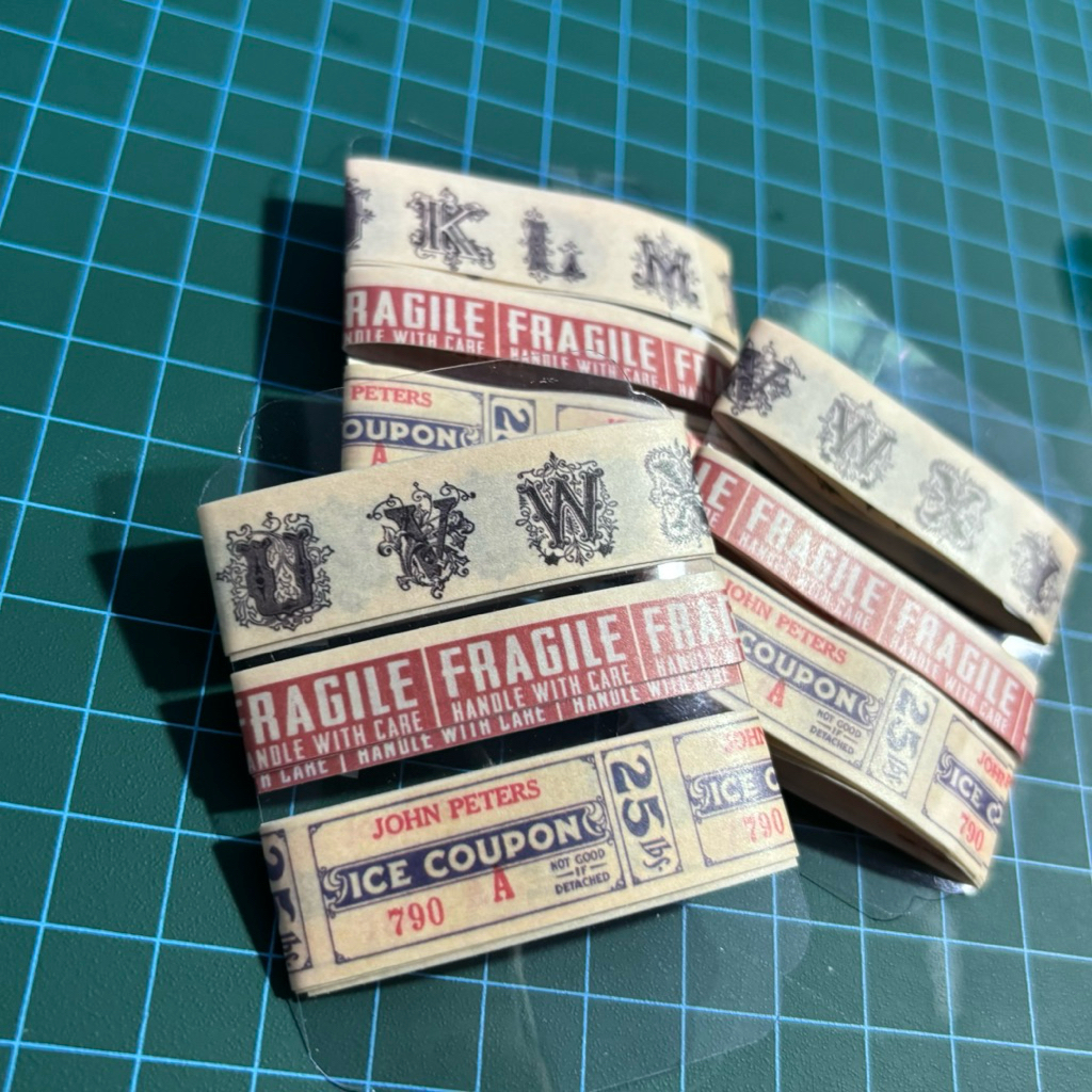 

share washi tape vintage, pita rekat tema vintage, sample washitape, washitape vintage