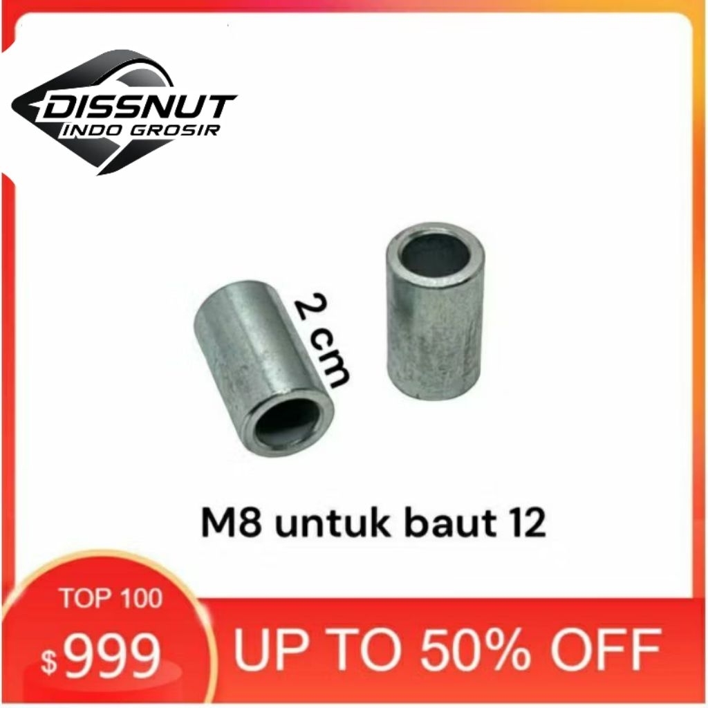 BOSH BUSING M8 BAUT 12 PANJANG 2cm