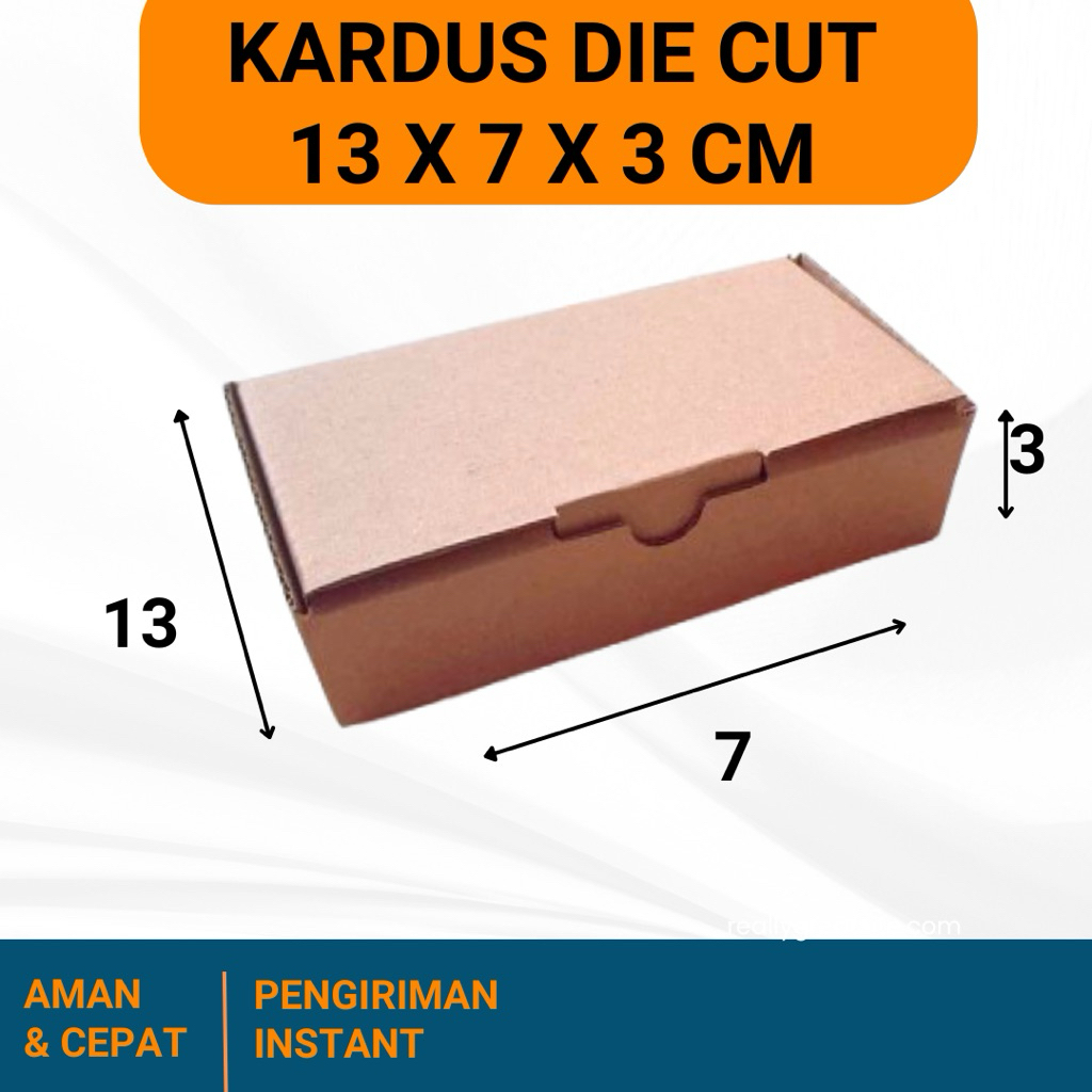 

KARDUS 13x7x3 cm / BOX KARTON CORUGATED DIE CUT E-FLUTE