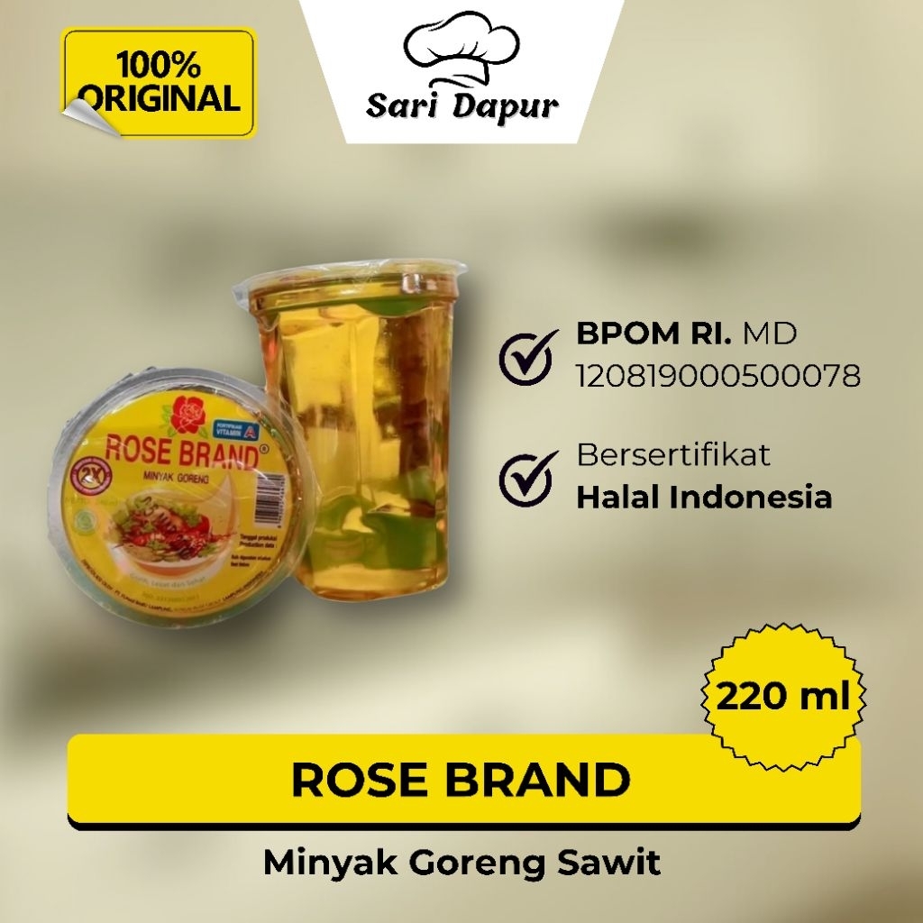 

ROSE BRAND Minyak Goreng Gelas 220ml