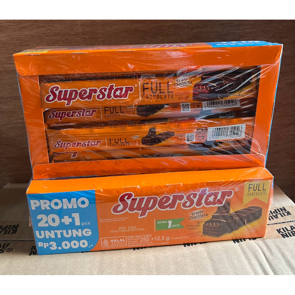 

Wafer Superstar Wafer Coklat isi 20+1 pcs