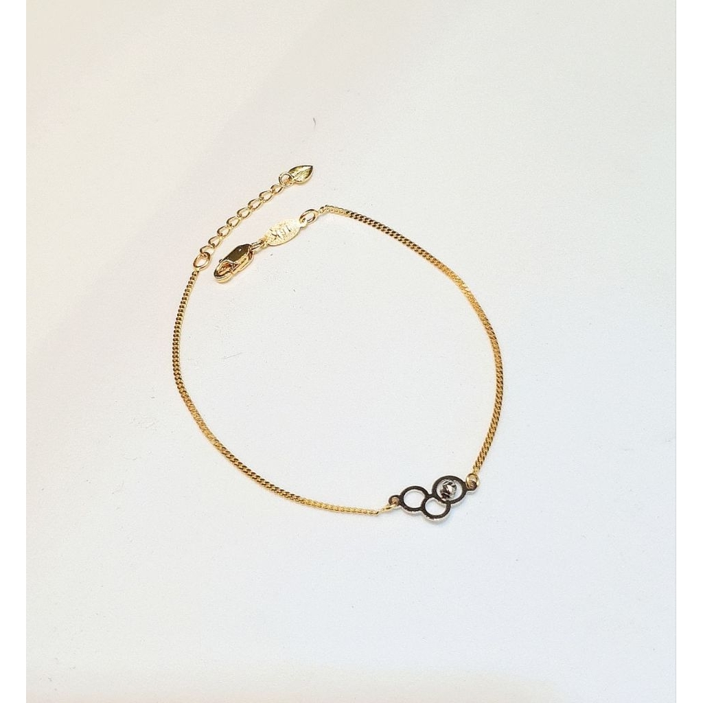 Gelang Rantai Emas Model Kombinasi 1.81 Gram 700 16k (RH280)