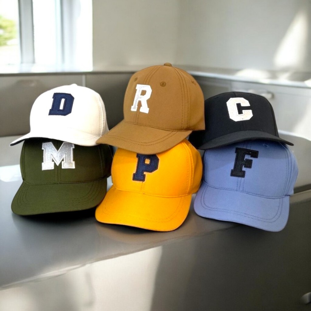 Topi Baseball Anak Laki Laki Perempuan Usia 2 - 8 Tahun - Topi Anak Inisial Huruf A - Z